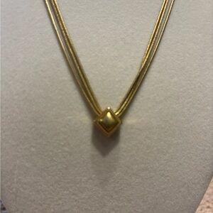 Napier Gold Triple Strand Necklace